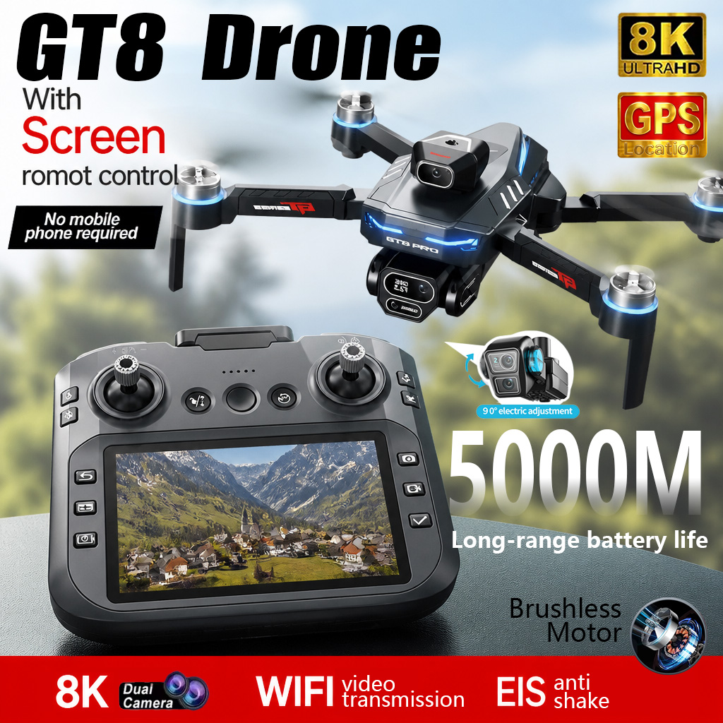 Drone Kit Professional - New GT8 Drone Professional 8K Dual