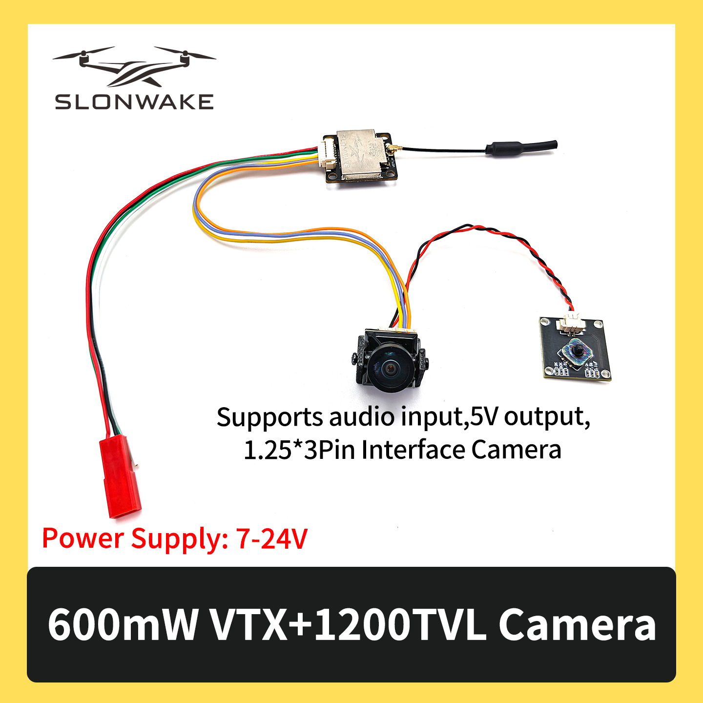SLONWAKE 5.8G 600mW 7-24V FPV  – Drone Kit Fpv recenzja i cena