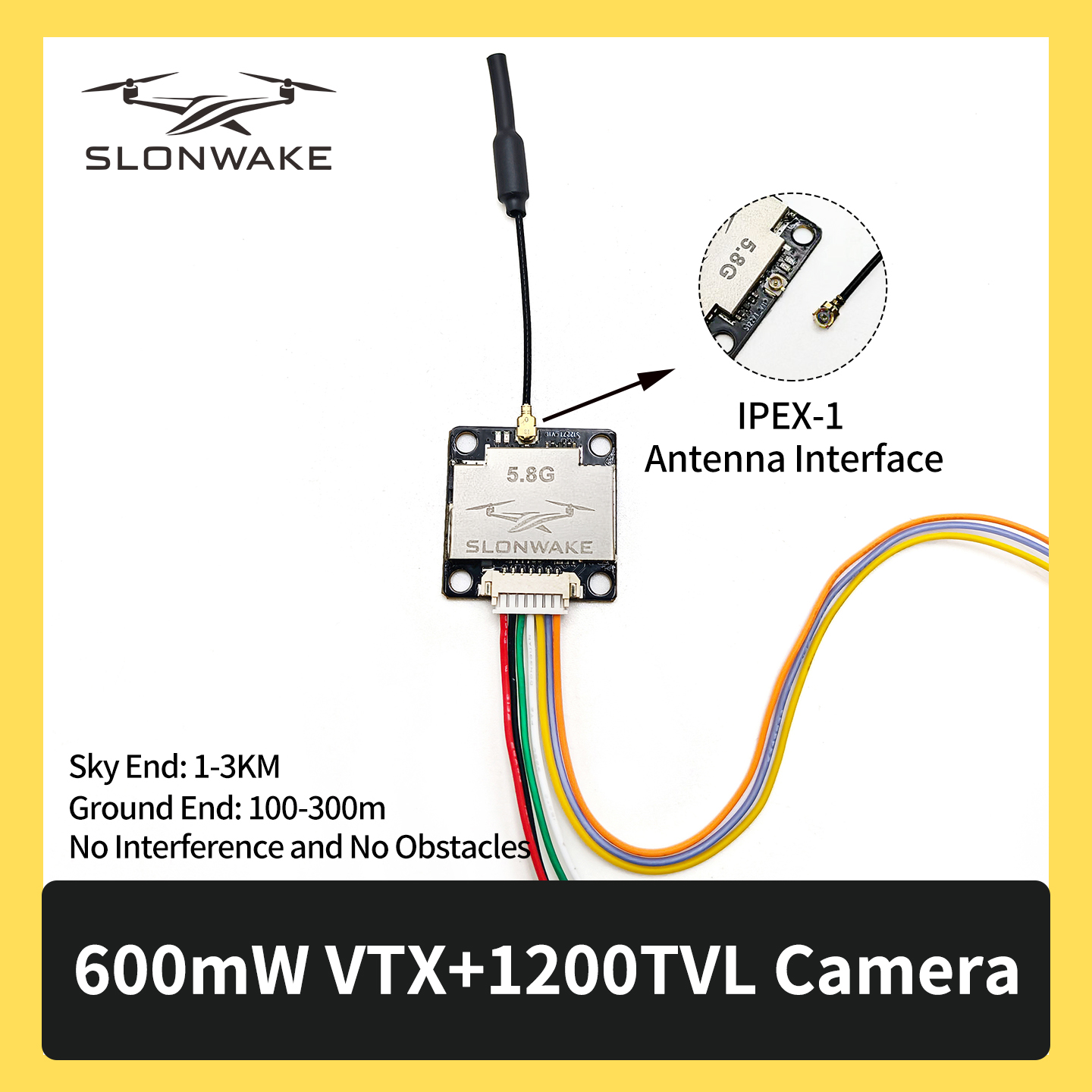 SLONWAKE 5.8G 600mW 7-24V FPV  – Drone Kit Fpv recenzja i cena