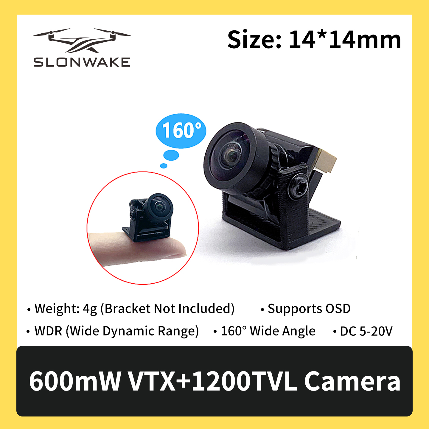 SLONWAKE 5.8G 600mW 7-24V FPV  – Drone Kit Fpv recenzja i cena
