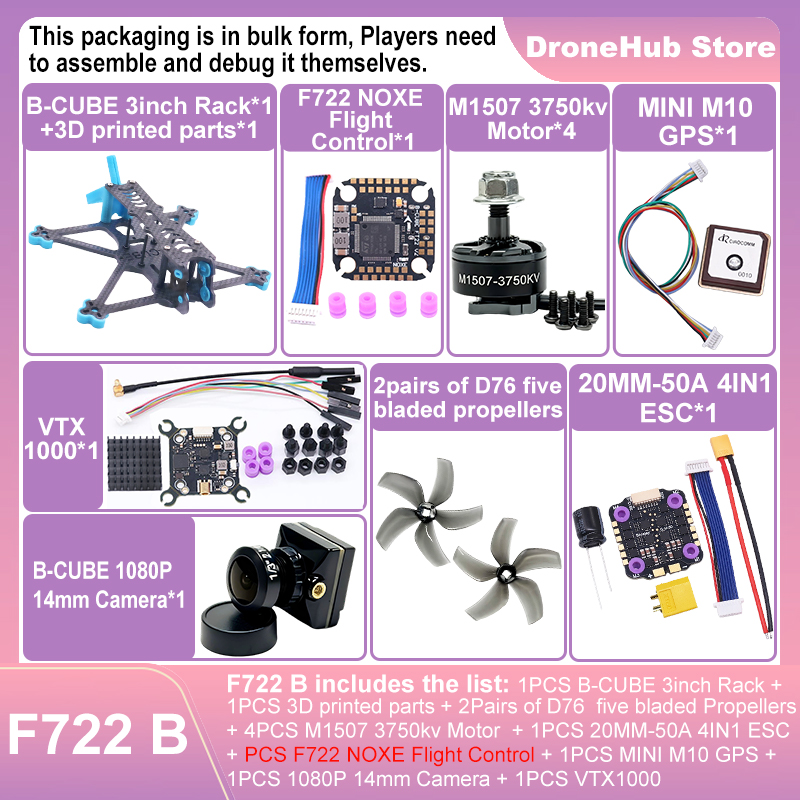 B-CUBE 3inch FPV Drone Frame K – Drone Kit Octocopter recenzja i cena