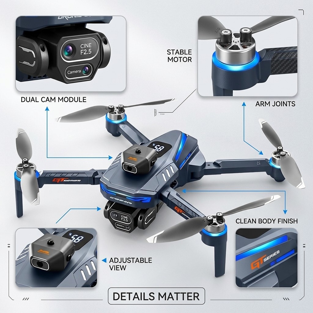 New GT8 Drone Professional 8K  – Drone Kit Professional recenzja i cena