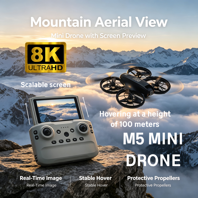 2026 New M5 Drone 8K HD 4.3