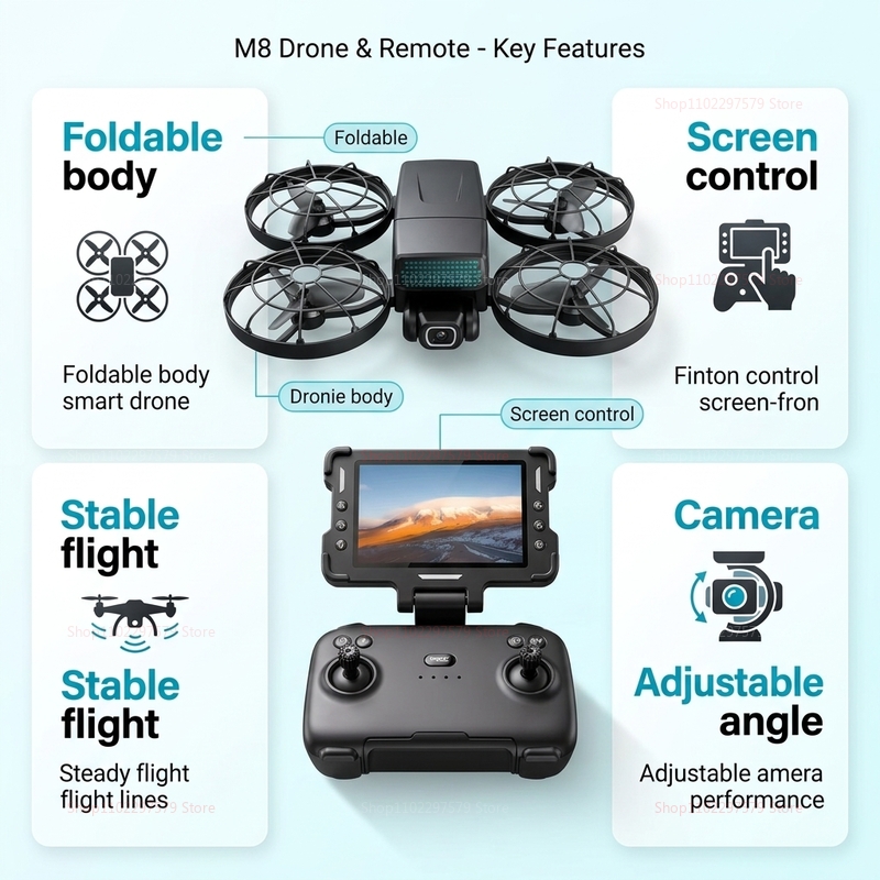 New Drones M8 GPS 8K Professio – Drone Kit Professional recenzja i cena